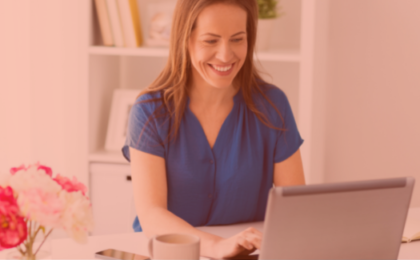 Woman enjoying her work